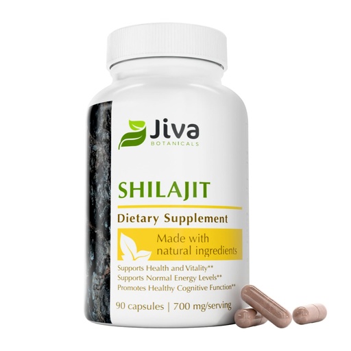 [BRSWYFA3AAGWCET3] Jiva Botanicals Shilajit Capsules 700 mg – Shilajit Extract with Fulvic Acid – Shilajit Supplement for Men & Women – 90 Vegan Capsules for Daily Wellness - 90 Count (Pack of 1)