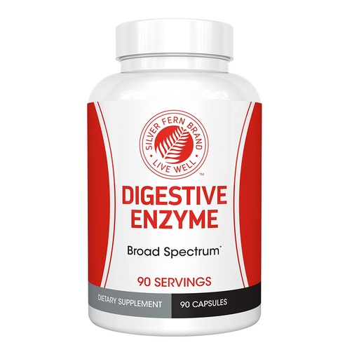 [BRSWG23QCECQM2DV] Silver Fern Brand Ultimate Digestive Enzyme Supplement - 1 Bottle = 90 Capsules - High Potency, Multi Enzyme - Digestive Comfort & Food Tolerance - Hemicullulase, Peptidase, Maltase, More