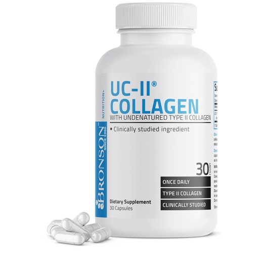[BRSWIBIODIMWIHDI] Bronson UC-II Type II Collagen with Undenatured Type II Collagen, 30 Capsules