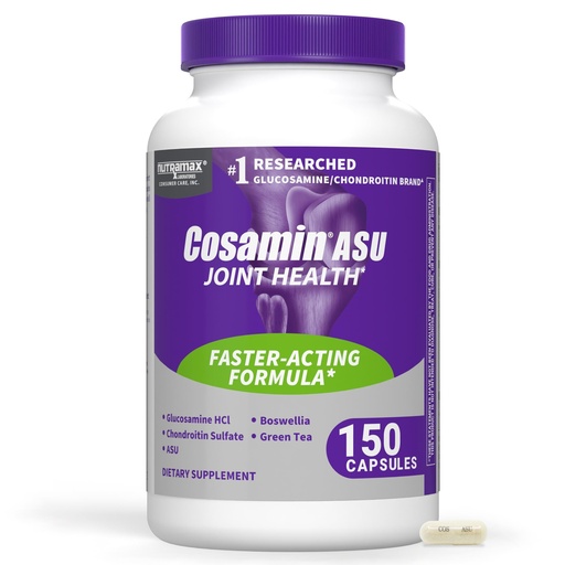 [BRSWKZD6OYNGOGTE] Nutramax Laboratories Cosamin® ASU Joint Health Supplement with Glucosamine, Chondroitin & ASU for Adult Men & Women, Joint Supplement, 150 Capsules