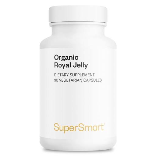 [BRSWGGATAUNB4FD7] Supersmart - Organic Royal Jelly 300mg per Day (High Strength 4% 10-HDA) - Freeze-Dried Fresh Royal Jelly Supplement | Non-GMO & Gluten Free - 90 Vegetarian Capsules