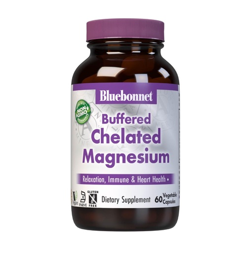[BRSWIGT5AQDRKDDG] Bluebonnet Nutrition Albion Buffered Chelated Magnesium 200 mg, Magnesium Oxide, Stress Relief, Vegan, Non GMO, Gluten Free, Soy Free, Milk Free, Kosher, 60 Vegetable Capsules, 1 Month Supply