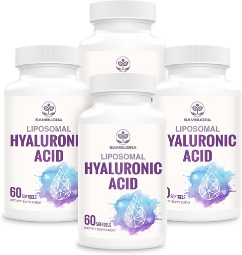 [BRSROED4CEGRUCQ3] Liposomal Hyaluronic Acid 1000mg, High BioavailabilityHyaluronic Acid Capsules, Dietary Supplement Support Skin and Bones, 240 Capsules (Pack of 4)