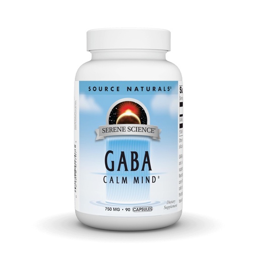[BRSWIY3ROYPR6FT4] Source Naturals Serene Science GABA, for a Calm Mind, 750mg - 90 Capsules
