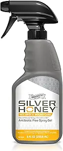 [BRSW2BD2BMCRY23P] Absorbine Silver Honey Hot Spot & Wound Care Spray Gel 8oz Bottle, Manuka Honey & MicroSilver BG, Medicated for Dogs, Cats, Small Animals