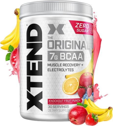 [BRSWIHDYCMBAM2Q3] Xtend Original BCAA Powder 7g BCAA and 2.5g L-Glutamine, Sugar Free Post Workout Muscle Recovery Drink with Amino Acids for Men & Women, 30 Servings