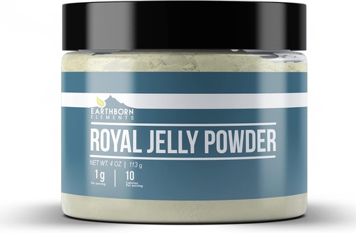 [BRSW2YYCB4CRSALH] Earthborn Elements Royal Jelly Powder (4 oz), Resealable Jar, Pure & Non GMO
