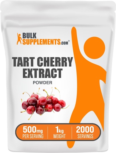 [BRSWGZIHBB5G2GT5] BulkSupplements.com Tart Cherry Extract Powder - Tart Cherry Supplement, Herbal Supplement - Antioxidant Source, Gluten Free, 500mg per Serving, 5kg (11 lbs) (Pack of 5)