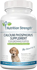 [BRSRMHT6CQPRGHTA] Calcium Phosphorus for Dogs Supplement, Provide Calcium for Puppies, Promote Healthy Dog Bones and Puppy Growth Rate, Dog Bone Supplement, 90 Soft Chews