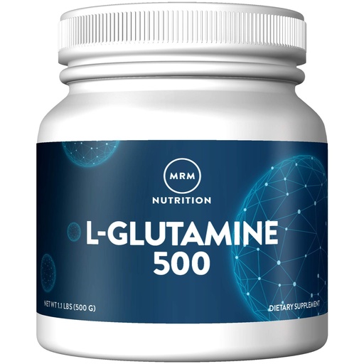 [BRSWIYQOAR4ROFTA] MRM Nutrition L‑Glutamine 500 Powder - For Women & Men - 500 Grams Fermented L-Glutamine Amino Acid Supplement for Recovery, Muscle Support, Immune & Gut Health, Vegan Glutamine- 100 Servings