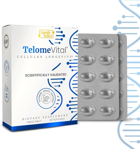 [BRSW2YD5DJ5B4CQ4] TelomeVital® - Telomere & NAD Supplement Support | Telomere Support Polyphenols Complex w/ Quercetin & Oleuropein | CELLULAR LONGEVITY ACTIVATOR Anti Aging Supplement | Telomere Supplements