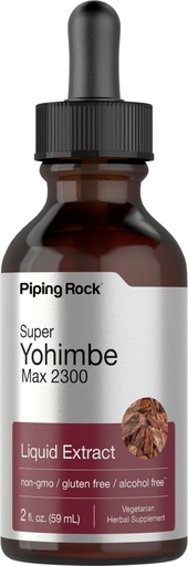 [BRSWKZQPBUJRWG3O] Super Yohimbe Max Liquid Extract Alcohol Free, 2300 mg, 2 fl oz (59 mL) Dropper Bottle