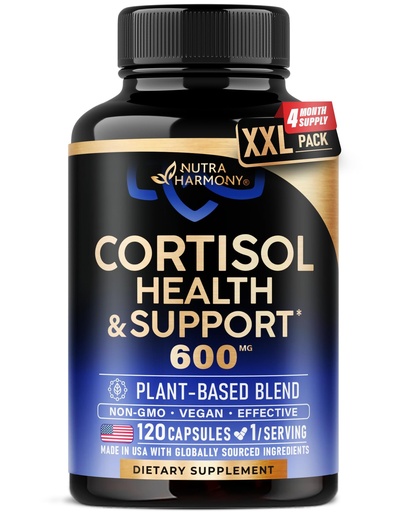 [BRSRAFAKDJYGEYAZ] Cortisol Supplement for Women - Holy Basil | Ashwagandha | Rhodiola | L-Theanine - Plant-Based Hormone Balance - Mood, Focus & Sleep Support - Lab Tested - Vegan, Non-GMO - 120 Capsules for 4 Months