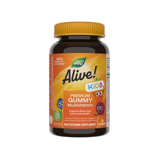 [BRSWIZYRBUOBUGDK] Nature's Way Alive! Children's Premium Gummy Multivitamin, Gluten Free, Made with Pectin, 90 Gummies
