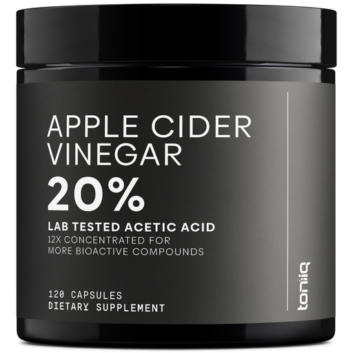 [BRSWGCQTCMFAACY2] Toniiq Apple Cider Vinegar Capsules - Ultra High Potency 2,010mg Formula with 20% Acetic Acid & Cayenne Pepper - Made with the Mother - Third-Party Lab Tested - 120 Capsules