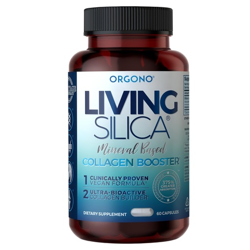 [BRSWGBAQBYPA2AIY] Living Silica ORGONO Mineral-Based Collagen Booster Capsules | Silica-Based | Supports Collagen & Elastin for Joint & Bone Support, Glowing Skin, Strong Hair & Nails | 60 Capsules