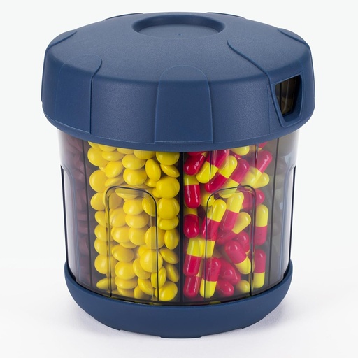 [BRSW2HYYOUHRAHLA] Mossime Supplement Organizer with Extra Large 7 Compartments, TPU Soft Lid Easy Open Pill Dispenser, One Month Travel Medication Organizer Storage Vitamin Holder, Medicine Container Pill Bottle