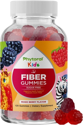 [BRSRM2Q2C54BGALP] Altas Gummies de fibra prebiótica para niños - Suplementos de fibra dietética para la digestión y el estreñimiento - Chicory Root Kids Immune Gummies - Non-GMO & Vegan Digestive Suplementos nutricionales - 120 Conde