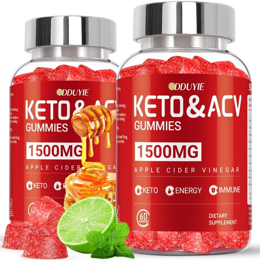 [BRSRAZT7ABYQOALK] Keto ACV Gummies - 1500mg Apple Cider Vinegar Gummies with Pomegranate Beetroot & Vitamin B12 B6 - Lemon Honey Flavor - for Men & Woman - GMO Free & Vegan - 120 Count