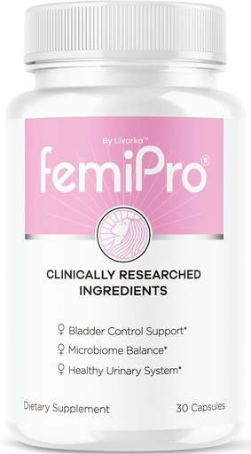 [BRSRAGL6AQCQ23T6] LIVORKA FemiPro Pills Control de Vejiga - Original FemiPro Capsules, Femi Pro Bladder Control Suplemento de Apoyo, Probitic FemiPro Pills for General Health and Wellness Reviews, 30 cápsulas para 1 Mes