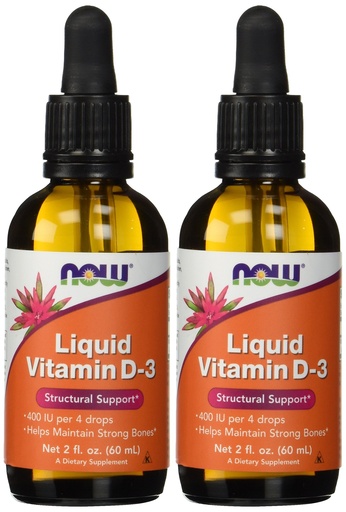 [BRSWIZTYCZ5R233U] NOW Foods Liquid Vitamin D-3 400Iu/4 Dropper, 2 Fluid Ounce (Pack of 2)