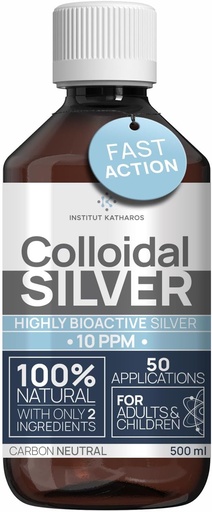 [BRSROFT3B4DWODL4] Colloidal Silver Liquid 8 fl oz 10 PPM - Hidrosol bioaktiboaren Silver Water - Natural Immune Support Nano Sol Supplement Solution - Quality Ionic Minerals - Organic Structured Silver