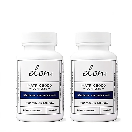 [BRSWGFAKC4JRGCDV] Elon Matrix 5000 Complete Multivitamin — Skin, Hair and Nail Growth Vitamins — Healthy Hair Growth Vitamins for Women & Men — 5000Mcg Biotin Supplement, Pack of 2 (120 Day Supply)
