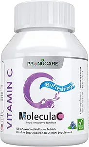 [BRSWYAQEDIBQ2YA7] Vitamin C 100 mg Buccal Lozenge Tablets – Slow-Dissolving, Controlled Release & Fast Absorption, Natural Blueberry, Immune Boost, Antioxidant & Anti-Aging, Sugar-Free, 100 CT