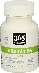 [BRSROED7PINGAHQ3] 365 by Whole Foods Market, Vitamin B6 50Mg, 50 Count (Pack of 2)