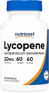 [BRSRO2QLDFYGCE33] Nutricost Lycopene (20mg) 60 Softgels - Gluten Free, Non-GMO