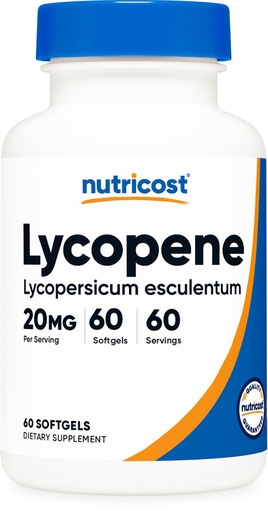 [BRSRO2QLDFYGCE33] Nutricost Lycopene (20mg) 60 Softgels - Gluten Free, Non-GMO