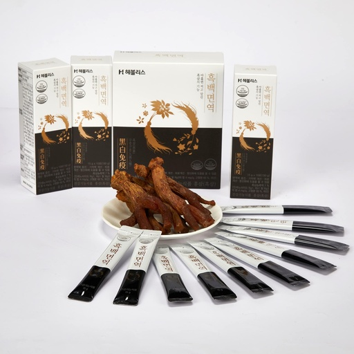 [BRSW2AT5DF5QKDI7] [HEBLIS] Korean Black Ginseng and White Platycodon, Asian Panax Ginseng Extract, Energy Supplements, Immune Support, Ginseng Honey Sticks