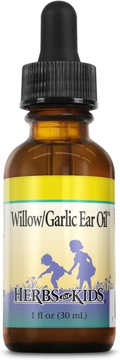 [BRSWIGQHCF7GODQ3] Herbs For Kids Willow/Garlic Ear Oil, Unscented (Btl-Glass) | 1oz
