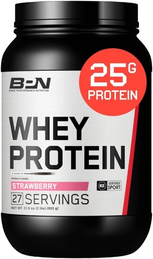 [BRSRMAQNCV6GCALB] BARE TEHTÄVYYS RAVINTO, BPN Whey Protein Powder, Whey Protein Concentrate, Native Micellar Casein, Amazing Mixability, Mansikka