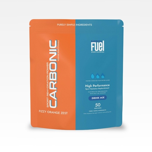 [BRSRAZIPPIORUGYZ] Carbonic Orange Zest Hydration & MCT Oil Powder Nutrition - First-Ever Advanced Electrolyte & MCT Formula, Enhances Hydration, Sustained Energy, & Recovery - 50 Servings