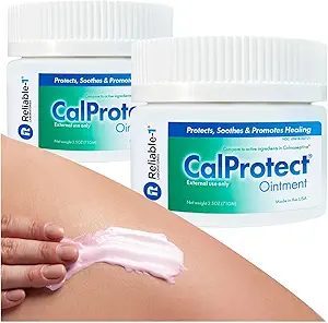 [BRSROAAPDMOQGC33] CalProtect Anti-Rash Moisturizing Ointment (2-Pack, 2.5oz, Jars) Reliable-1 Laboratories Adult Diaper Incontinence - Skin Barrier Soothing Repair and Relief for Men & Women
