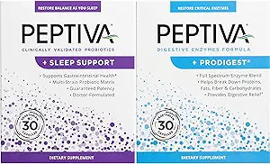 [BRSW2YYNOIIAKFY2] Peptiva Probiotic and Sleep Support 30 Count Digestive Enzyme 30 Count