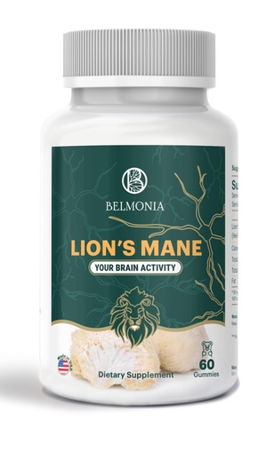 [BRSRAFD7BAJQAD33] Lion's Mane Mushroom Gummies, 5400mg per Serving*, Brain Health Supplements for Adults, Cognitive Focus Memory Supplement, 60 Count, Superfood Organic Gummies