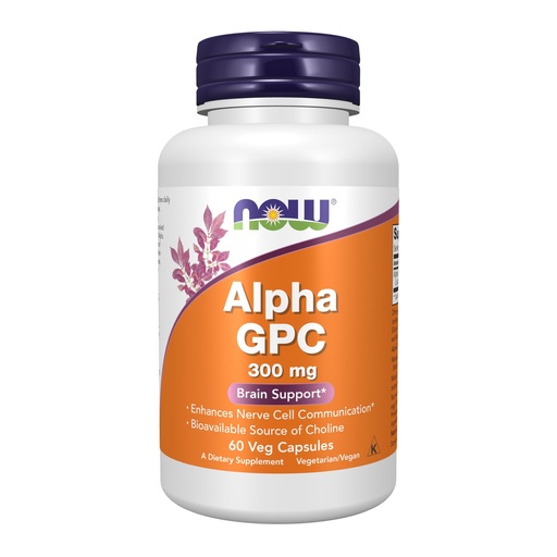 [BRSWIGIGOB7RE3L6] Now Foods Now Foods Alpha Gpc 300mg, 60 Veg Caps (Pack of 2)