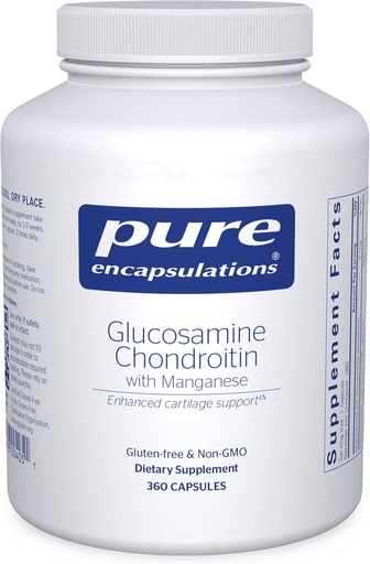 [BRSWIY36OJ6BG3TE] Pure Encapsulations Glucosamine Chondroitin with Manganese | Supplement for Joint Support, Comfort, Mobility, Cartilage Integrity and Health, and Connective Tissue* | 360 Capsules