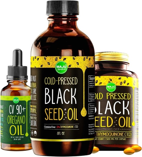 [BRSRAGI7OV7RAALB] Maju Superfoods Black Seed Oil and Oregano Bundle