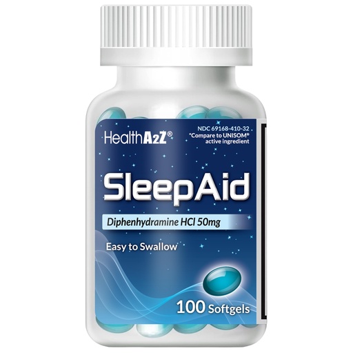 [BRSW2CYCO4HRUG3J] HealthA2Z Sleep Aid, Diphenhydramine Softgels, 50mg, Supports Deeper, Restful Sleeping (100 Counts)