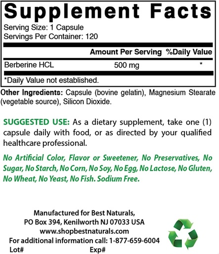 [BRSRMCQEOZYA2CDF] Naturalik onenak Berberine 500m & Quercetin 1000 mg