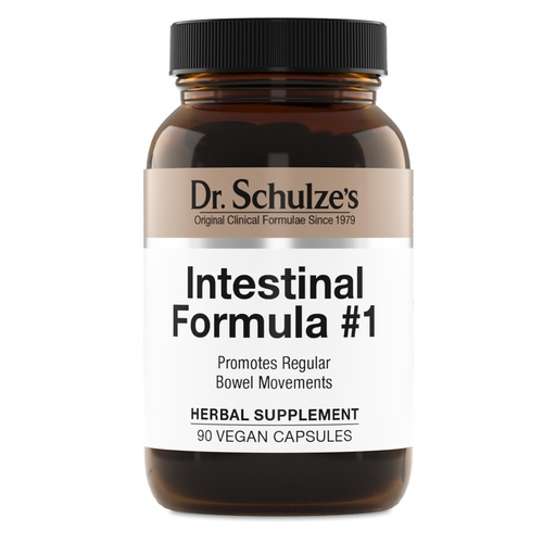[BRSWYGIPOECQY2Q2] Dr. Schulze's Intestinal Formula #1 - Bowel Movement Supplement for Colon Health Support - Bloating & Constipation Aid - Intestinal Cleanse - All-Natural - Plant-Based - Vegan - 90 Count