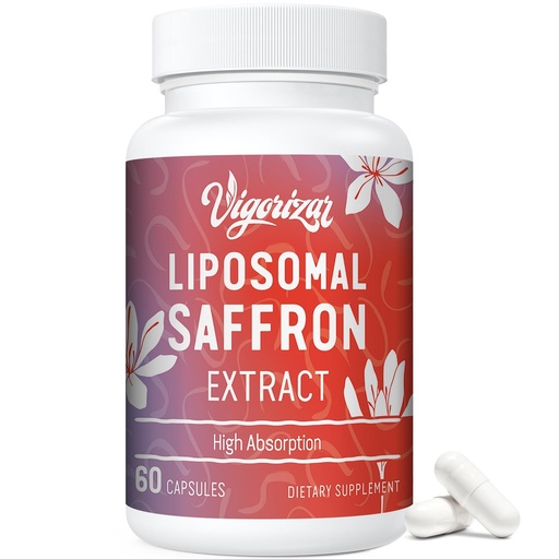 [BRSROBIFAQNBEEQZ] Saffron Supplements - 100% Pure Saffron Extract 88.5 mg, Maximum Absorption, Better Bioavailability, Liposomal Supplements for Mood, Focus & Vision - 60 Vegan Capsules, Made in USA