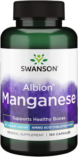 [BRSWIYT7PMNG2ETI] Albion Chelated Manganese 40 mg 180 Caps