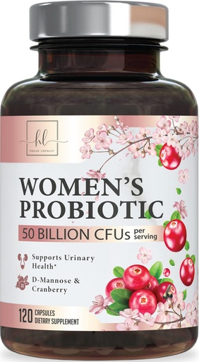 [BRSROCQLBMNGC332] Probiotics for Women with Cranberry - 16 Premium Strains for pH Balance - Women Probiotics for Digestive Health, Vaginal & Immune Support - Women's Probiotic Health - Bottled in USA - 120 Capsules