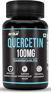 [BRSROZYRAQJRMCQU] Quercetin 100mg Capsules - Standardized to 95% | Highly Purified & Bioavailable Supplement | Natural Bio-flavonoids & Powerful Anti-Oxidants (90 Capsules)