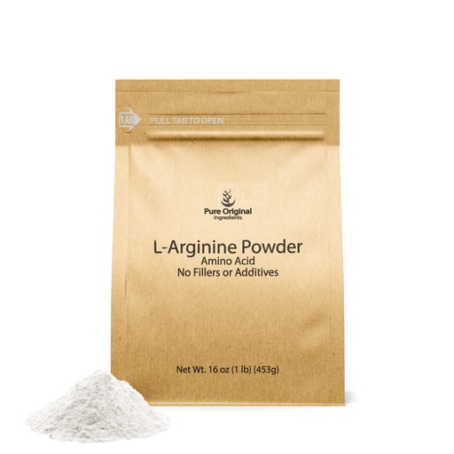 [BRSW2CQ2BEFWE2DF] PURE ORIGINAL INGREDIENTS L-Arginine Powder (1 lb) Amino Acid, No Fillers, Dietary Supplement
