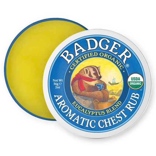 [BRSWIGQ4OR6WOC32] Badger Aromatic Chest Rub, Eucalyptus & Mint, 2 oz